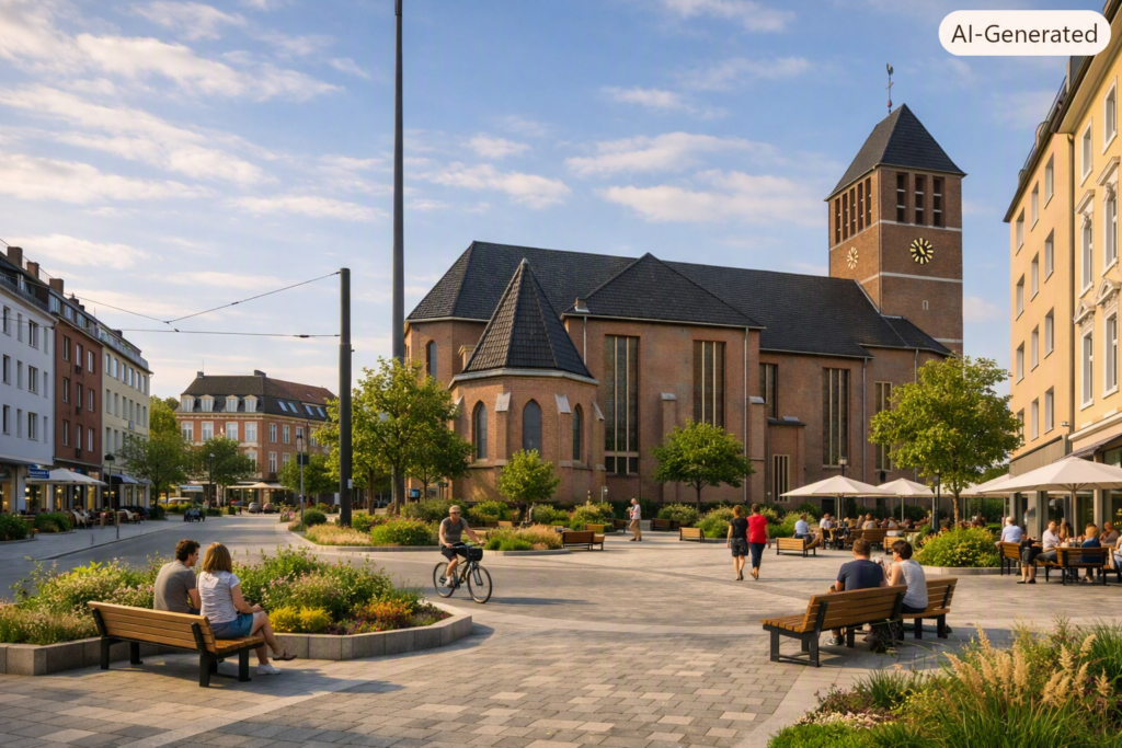 Bilker Kirche wird zur modernen Mitte